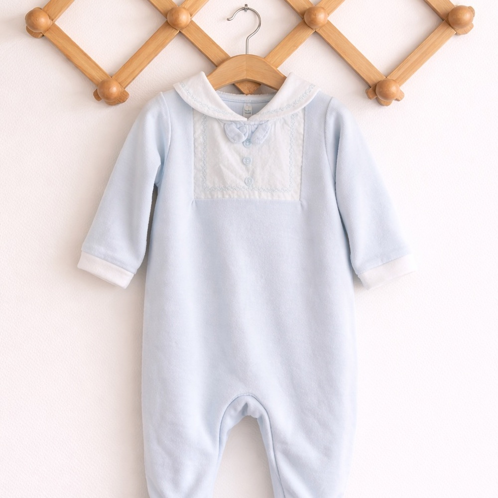 Cozy Light Blue Kids Footie